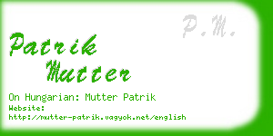 patrik mutter business card